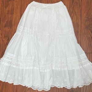 🤍NWT🤍Ralph Lauren Girl White Eyelet Cotton Skirt